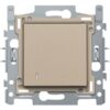 Niko Pure steel champagne Hotelkaartschakelaar sokkel insteekklemmen en afwerkingsset coated Niko Pure Champagne steel