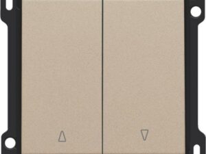 Niko Pure steel champagne Toets voor rolluikdrukknop elektrisch gescheiden Niko Pure Champagne steel