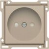 Niko Pure steel champagne Centraalplaat enkelvoudig voor wandcontactdoos zonder aarde Niko Pure Champagne steel