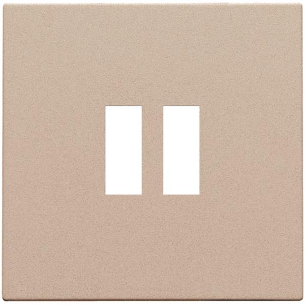 Niko Pure steel champagne Afwerkingsset voor dubbele USB-A-lader Niko Pure Champagne steel
