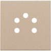 Niko Pure steel champagne Afwerkingsset voor 5-polige telefooncontactdoos Niko Pure Champagne steel