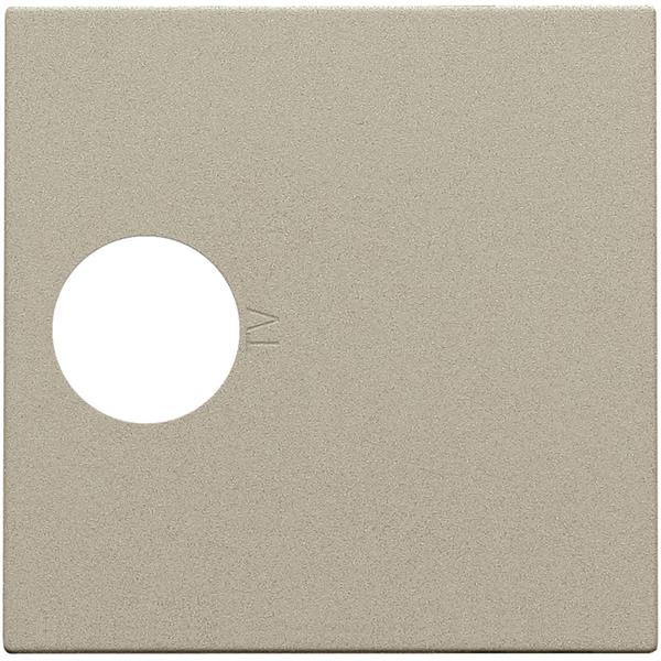 Niko Pure steel champagne Centraalplaat voor coax-aansluiting enkelvoudig Niko Pure Champagne steel