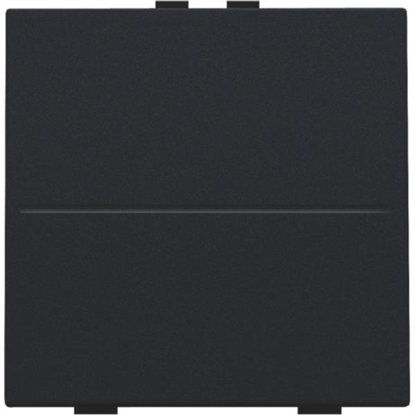 Niko Pure steel black Toets enkelvoudig voor drukknop of RF-wandzender Niko Draadloze schakelaar met twee toetsen
