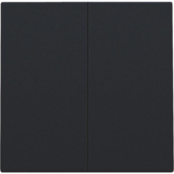 Niko Pure steel black Toets dubbel voor elektronische schakelaar of drukknop Niko slimme tweevoudige schakelaar met 2 bedieningsknoppen