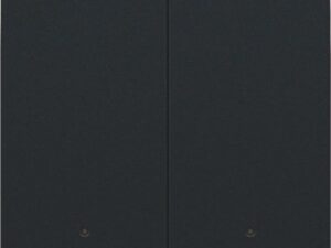 Niko Pure steel black Toets 2-voudig met lens voor elektronische schakelaar of drukknop Niko slimme tweevoudige schakelaar met 2 bedieningsknoppen