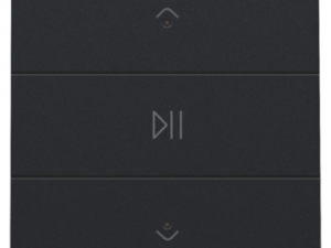 Niko Pure steel black Audiobediening voor Home Control Niko home control enkelvoudige audiobediening LEDS