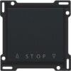 Niko Pure steel black Toets voor rolluikdrukknop voor elektronische sturing Niko Pure Black Steel