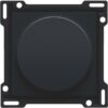 Niko Pure steel black Toets op/neer voor impulsgever met draaibediening 25A Niko Pure Black Steel