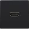Niko Pure steel black Afwerkingsset met HDMI-naar-HDMI-aansluiting Niko Pure Black Steel