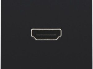 Niko Pure steel black Afwerkingsset met HDMI-naar-HDMI-aansluiting Niko Pure Black Steel