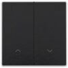 Niko Pure bakelite piano Toets dubbel voor elektronische rolluikschakelaar Niko Pure Bakelite piano black