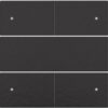 Niko Pure bakelite piano afwerkingsset voor 4-voudige potentiaalvrije drukknop 24 V met leds Niko drukknop 4 voudig 24 Volt met LED