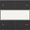 Niko Pure bakelite piano Toets voor 4-voudige potentiaalvrije drukknop 24 V met led en tekstveld Niko Pure Bakelite piano black