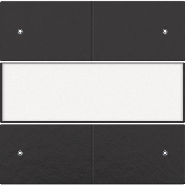 Niko Pure bakelite piano Toets voor 4-voudige potentiaalvrije drukknop 24 V met led en tekstveld Niko Pure Bakelite piano black