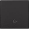 Niko Pure bakelite piano Drukknop met led symbool ”woning verlaten” Niko Pure Bakelite piano black
