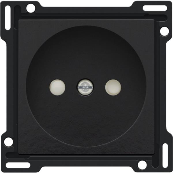 Niko Pure bakelite piano Centraalplaat voor wandcontactdoos 2P kinderveiligheid 21mm Niko Pure Bakelite piano black