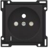 Niko Pure bakelite piano Centraalplaat met lens voor stopcontact 2P+A en veiligheid 28