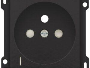 Niko Pure bakelite piano Centraalplaat met lens voor stopcontact 2P+A en veiligheid 28