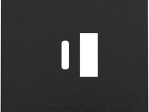 Niko Pure bakelite piano Afwerkingsset voor dubbele smart USB-A- en USB-C-lader Niko Pure Bakelite piano black