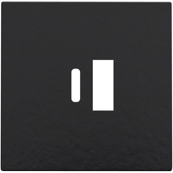 Niko Pure bakelite piano Afwerkingsset voor dubbele smart USB-A- en USB-C-lader Niko Pure Bakelite piano black