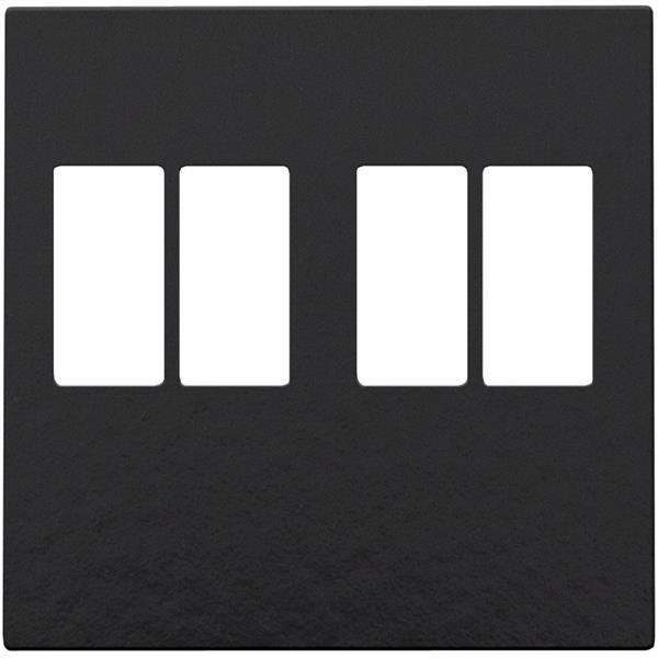 Niko Pure bakelite piano Afwerkingsset voor tweevoudige luidsprekeraansluiting Niko Pure Bakelite piano black