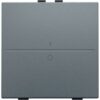 Niko Pure alu steel grey Toets I/0 voor drukknop of RF-wandzender 2-voudig Niko Draadloze schakelaar met twee toetsen