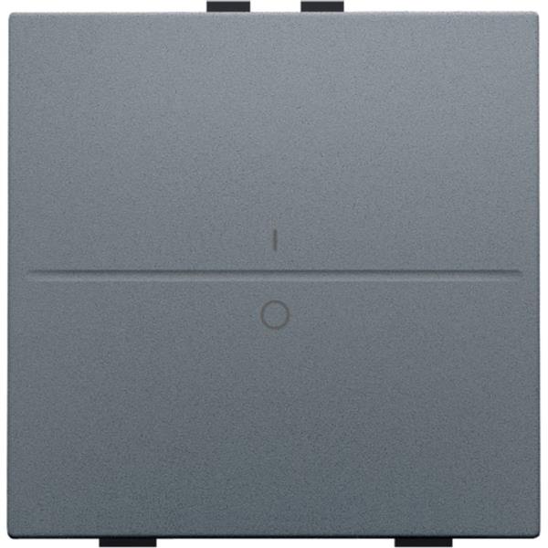 Niko Pure alu steel grey Toets I/0 voor drukknop of RF-wandzender 2-voudig Niko Draadloze schakelaar met twee toetsen