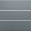 Niko Pure alu steel grey Afwerkingsset voor 4-voudige potentiaalvrije drukknop 24 V alu coate Niko drukknop 4 voudig 24 Volt