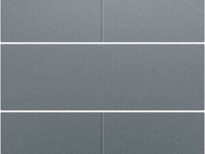 Niko Pure alu steel grey Afwerkingsset voor 4-voudige potentiaalvrije drukknop 24 V alu coate Niko drukknop 4 voudig 24 Volt