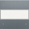 Niko Pure alu steel grey Toets met lens+tekstveld voor drukknop 24 V 4-voudig potentiaalvrij Niko Pure alu steel grey