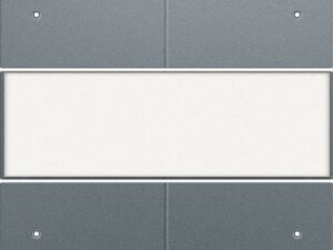 Niko Pure alu steel grey Toets met lens+tekstveld voor drukknop 24 V 4-voudig potentiaalvrij Niko Pure alu steel grey