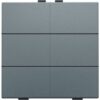 Niko Pure alu steel grey Drukknop 6-voudig voor Home Control Niko home control zesvoudige drukknop