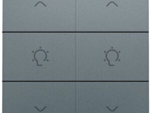 Niko Pure alu steel grey Dubbele dimbediening voor Home Control Niko home control tweevoudige dimbediening