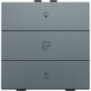 Niko Pure alu steel grey Enkelvoudige motorsturingsbediening met led voor Home Control Niko home control enkelvoudige motorsturing LEDS