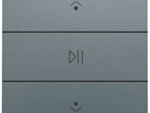 Niko Pure alu steel grey Audiobediening voor Home Control coated Niko home control enkelvoudige audiobediening LEDS