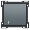 Niko Pure alu steel grey Toets met lens voor enkelvoudige schakelaar of drukknop Niko Pure alu steel grey