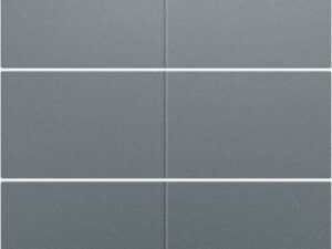 Niko Pure alu steel grey afwerkingsset voor 6-voudige potentiaalvrije drukknop 24 V Niko drukknop 6 voudig 24 Volt