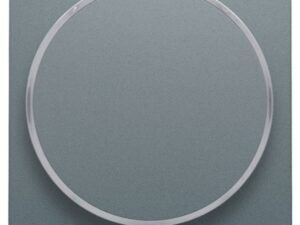 Niko Pure alu steel grey Toets met ring zonder symbool voor drukknop 6A Niko Pure alu steel grey