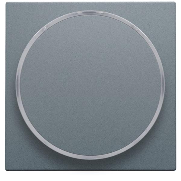 Niko Pure alu steel grey Toets met ring zonder symbool voor drukknop 6A Niko Pure alu steel grey