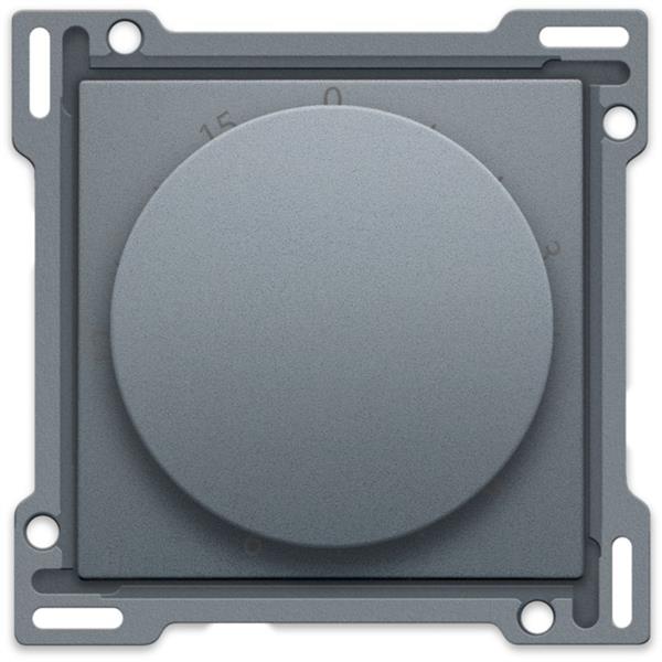 Niko Pure alu steel grey Centraalplaat voor timer regelbaar tot 15 min. Niko Pure alu steel grey