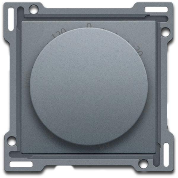 Niko Pure alu steel grey Centraalplaat voor timer regelbaar tot 120 min. Niko Pure alu steel grey