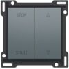 Niko Pure alu steel grey Toets voor elektrisch gescheiden rolluikschakelaar Niko Pure alu steel grey