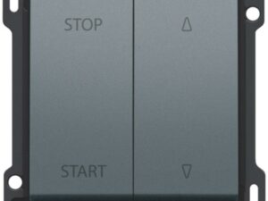 Niko Pure alu steel grey Toets voor elektrisch gescheiden rolluikschakelaar Niko Pure alu steel grey