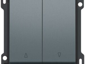 Niko Pure alu steel grey Toets 2-voudig voor rolluikdrukknop Niko Pure alu steel grey