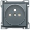 Niko Pure alu steel grey Ondiep 21 mm centraalplaat stopcontact Niko Pure alu steel grey