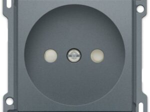 Niko Pure alu steel grey Centraalplaat voor wandcontactdoos 2P kinderveiligheid 21mm Niko Pure alu steel grey