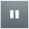Niko Pure alu steel grey Afwerkingsset voor dubbele USB-A-lader Niko Pure alu steel grey