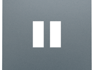 Niko Pure alu steel grey Afwerkingsset voor dubbele USB-A-lader Niko Pure alu steel grey