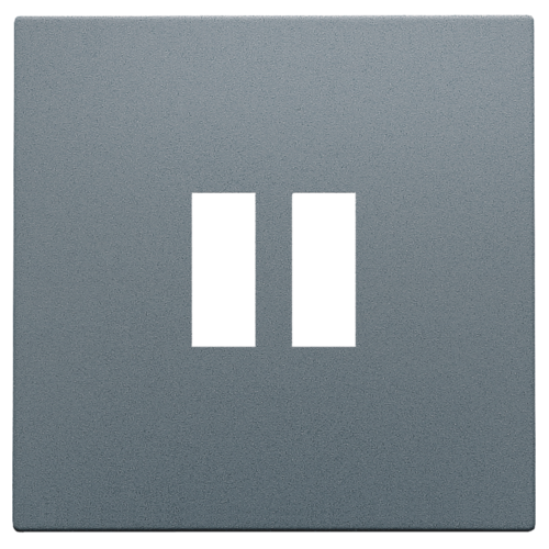 Niko Pure alu steel grey Afwerkingsset voor dubbele USB-A-lader Niko Pure alu steel grey