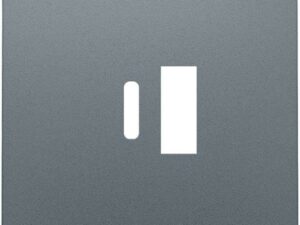 Niko Pure alu steel grey Afwerkingsset voor dubbele smart USB-A- en USB-C-lader Niko Pure alu steel grey